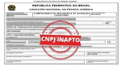 Serviços Unitario: CNPJ esta INAPTO?